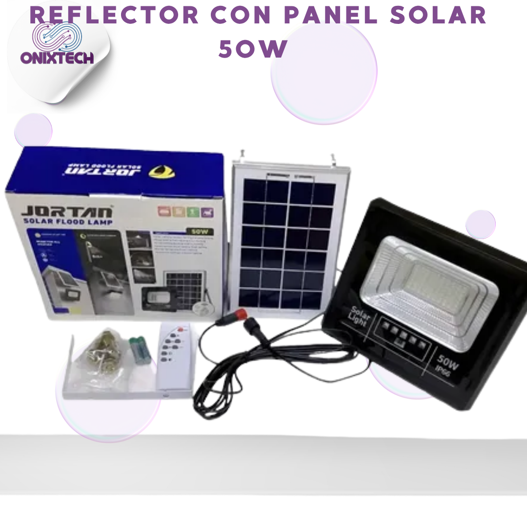 REFLECTOR CON PANEL SOLAR DE 50W